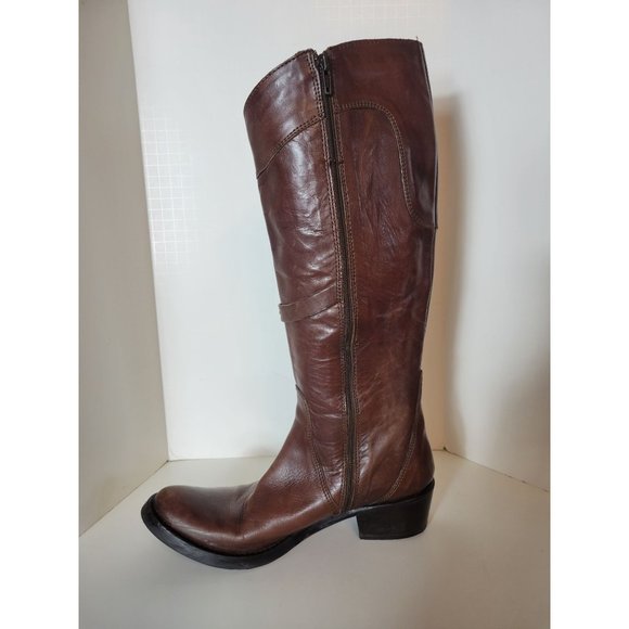 Progetto Leather Hand Stitched Knee High Boots - Picture 3 of 9